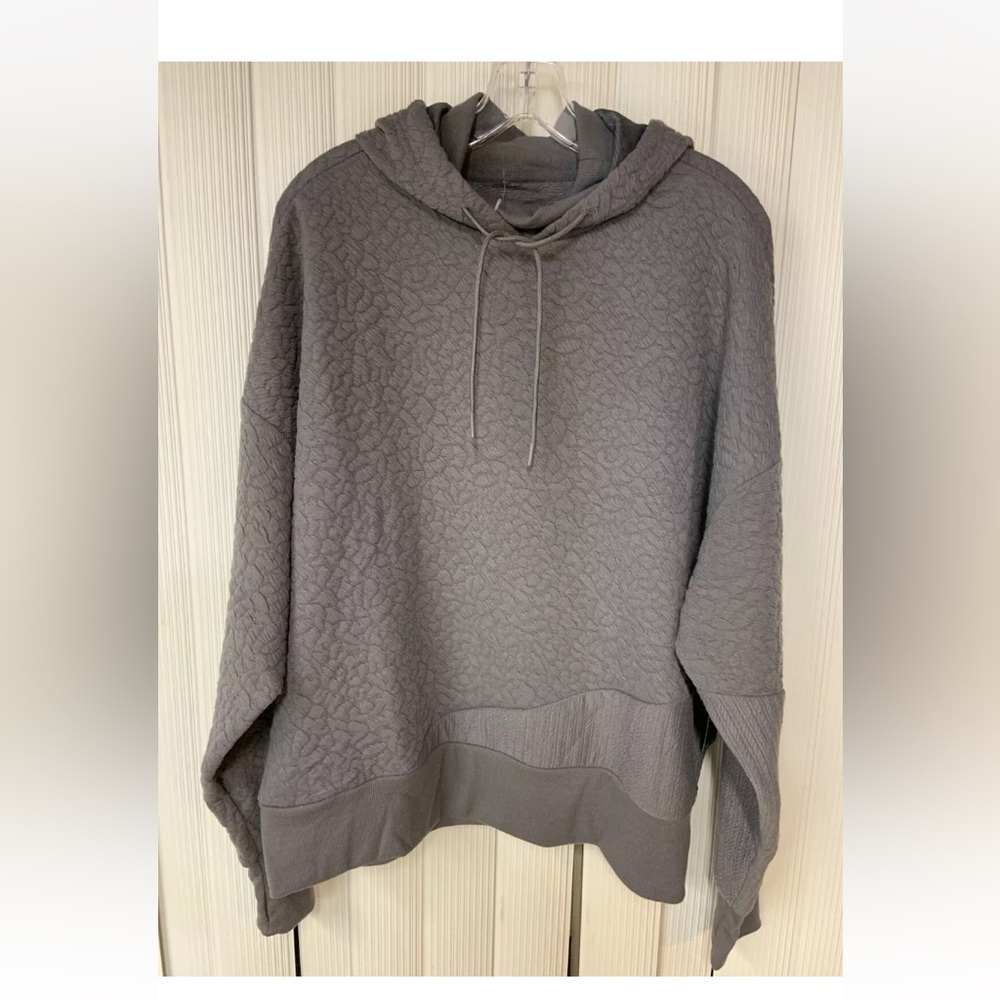Tahari Sports sweatshirt with hood, new with tags, gray, size 1X